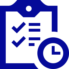 Employment Clipboard with a Clock